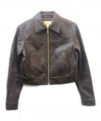 MICHAEL KORSマイケル・コース）の古着「ディストレストジップアップジャケット」｜ブラウン