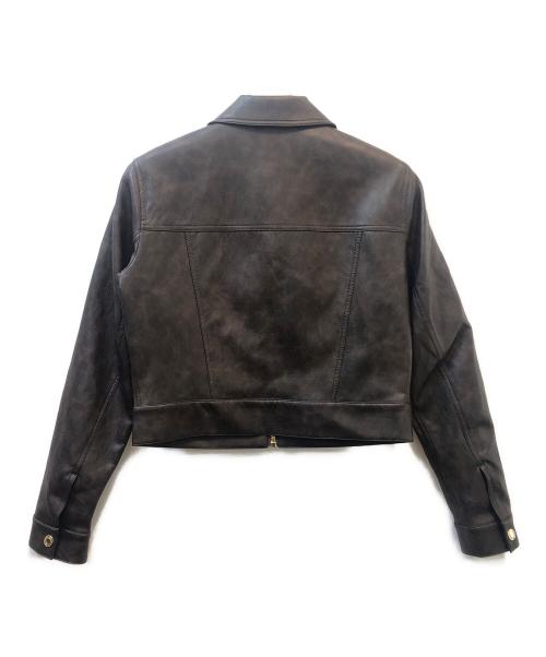 MICHAEL KORS（マイケル・コース）MICHAEL KORS (マイケル・コース) ディストレストジップアップジャケット ブラウン サイズ:Ｓ 未使用品の古着・服飾アイテム