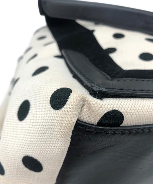 BALENCIAGA（バレンシアガ）BALENCIAGA (バレンシアガ) キャンバストートバッグ　ネイビーカバスS ホワイト×ブラックの古着・服飾アイテム