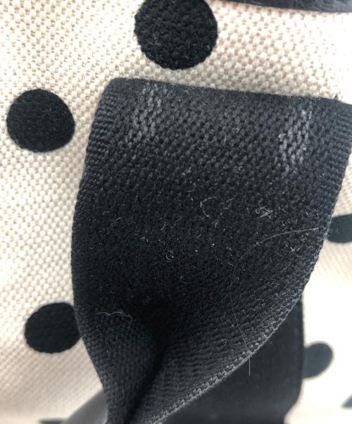BALENCIAGA（バレンシアガ）BALENCIAGA (バレンシアガ) キャンバストートバッグ　ネイビーカバスS ホワイト×ブラックの古着・服飾アイテム