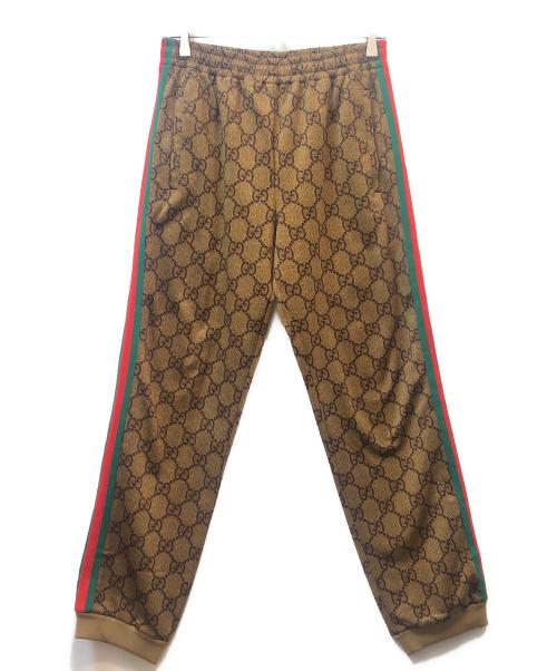 GUCCI（グッチ）GUCCI (グッチ) GGテクニカルジャージージョギングパンツ ブラウン サイズ:XSの古着・服飾アイテム