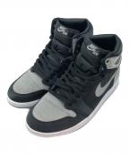 NIKEナイキ）の古着「ハイカットスニーカー　AIR JORDAN1 RETRO HIGH」｜ブラック×グレー