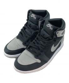 NIKE（ナイキ）の古着「ハイカットスニーカー　AIR JORDAN1 RETRO HIGH」｜ブラック×グレー