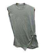Mame Kurogouchiマメクロゴウチ）の古着「ノースリーブカットソーCotton Jersey Asymmetric Sleeveless Top」｜グレー