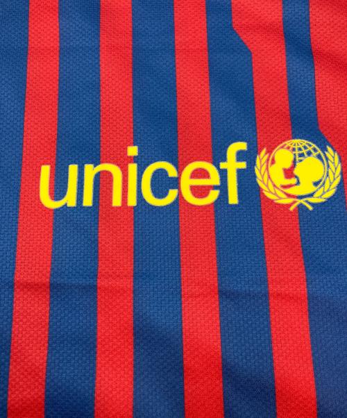 FCバルセロナ（エフシーバルセロナ）FCバルセロナ (エフシーバルセロナ) サッカーユニフォーム FCバルセロナ 11/12 ホーム エンジ×ネイビー サイズ:Ｌの古着・服飾アイテム