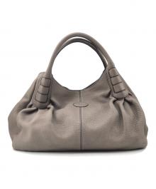 TOD'S（トッズ）の古着「レザートートバッグ」｜ベージュ
