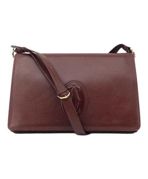 must de cartier（マストドゥカルティエ）must de Cartier (マストドゥカルティエ) ショルダーバッグ ボルドーの古着・服飾アイテム