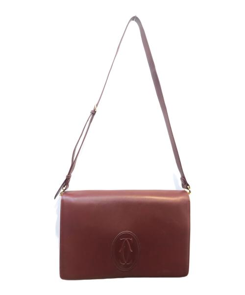 must de cartier（マストドゥカルティエ）must de Cartier (マストドゥカルティエ) ショルダーバッグ ボルドーの古着・服飾アイテム
