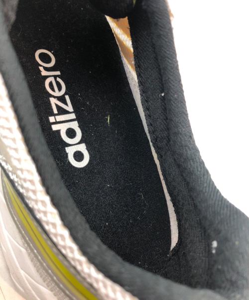 adidas（アディダス）adidas (アディダス) スポーツシューズ　adizero ホワイト×イエロー サイズ: 26cmの古着・服飾アイテム