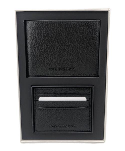 EMPORIO ARMANI（エンポリオ アルマーニ）EMPORIO ARMANI (エンポリオ アルマーニ) ウォレット＆カードホルダー ブラック 未使用品の古着・服飾アイテム
