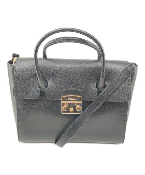 FURLA（フルラ）FURLA (フルラ) 2WAYショルダーバッグ ブラックの古着・服飾アイテム