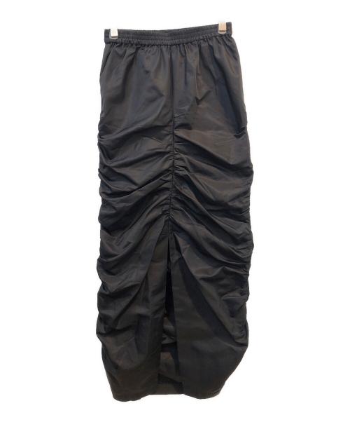 darich（ダーリッチ）darich (ダーリッチ) チェーンストラップナイロンロングスカート ブラック サイズ:Freeの古着・服飾アイテム