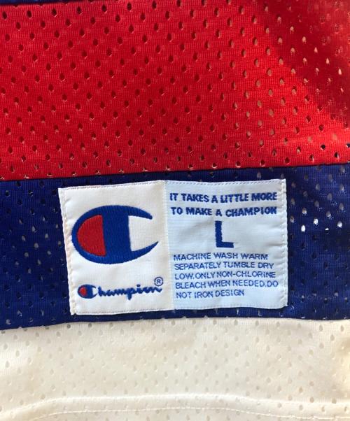 Champion（チャンピオン）Champion (チャンピオン) ホッケーシャツ ホワイト×ブルー サイズ:Ｌの古着・服飾アイテム