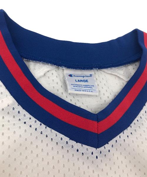 Champion（チャンピオン）Champion (チャンピオン) ホッケーシャツ ホワイト×ブルー サイズ:Ｌの古着・服飾アイテム