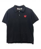 PLAY COMME des GARCONSプレイコムデギャルソン）の古着「半袖ポロシャツ」｜ブラック