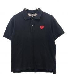 PLAY COMME des GARCONS（プレイコムデギャルソン）の古着「半袖ポロシャツ」｜ブラック