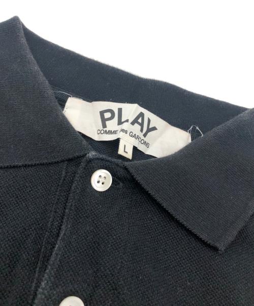 PLAY COMME des GARCONS（プレイコムデギャルソン）PLAY COMME des GARCONS (プレイコムデギャルソン) 半袖ポロシャツ ブラック サイズ:Ｌの古着・服飾アイテム
