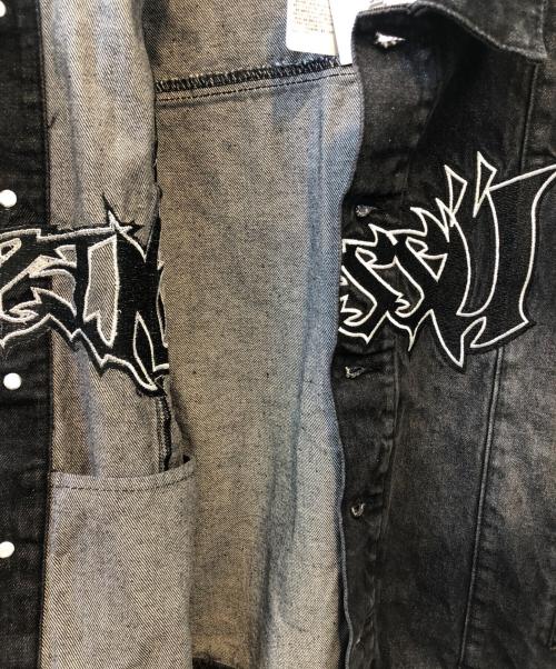 BLESS U（ブレスユー）bless U (ブレスユー) デニムジャケット ブラック サイズ:Ｌの古着・服飾アイテム
