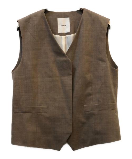 ebure（エブール）EBURE (エブール) ジレ ベージュ サイズ:36の古着・服飾アイテム