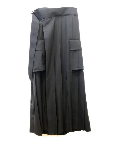 sacai（サカイ）sacai (サカイ) 半袖ワンピース ホワイト×ブラック サイズ:1の古着・服飾アイテム