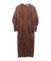 mame kurogouchi（マメクロゴウチ）の古着「長袖ワンピース」｜ブラウン