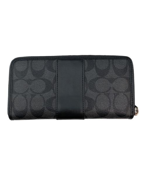 COACH（コーチ）COACH (コーチ) 長財布 グレー×ブラックの古着・服飾アイテム