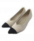 VIVAIAビバイア）の古着「ヒールパンプス」｜ベージュ×ブラック