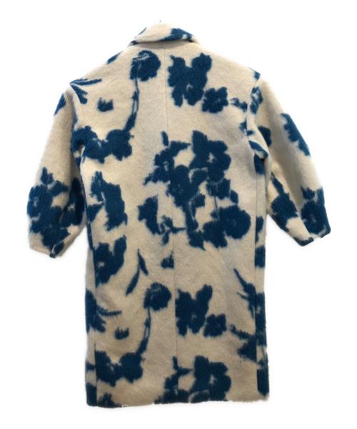 Ameri（アメリ）AMERI (アメリ) UND SHADOW FLOWER WOOL COAT アイボリー×ブルー サイズ:Mの古着・服飾アイテム