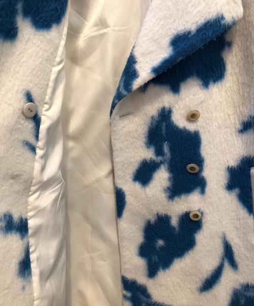 Ameri（アメリ）AMERI (アメリ) UND SHADOW FLOWER WOOL COAT アイボリー×ブルー サイズ:Mの古着・服飾アイテム