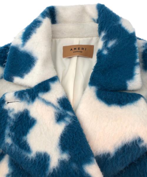 Ameri（アメリ）AMERI (アメリ) UND SHADOW FLOWER WOOL COAT アイボリー×ブルー サイズ:Mの古着・服飾アイテム