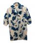 AMERI（アメリ）の古着「UND SHADOW FLOWER WOOL COAT」｜アイボリー×ブルー