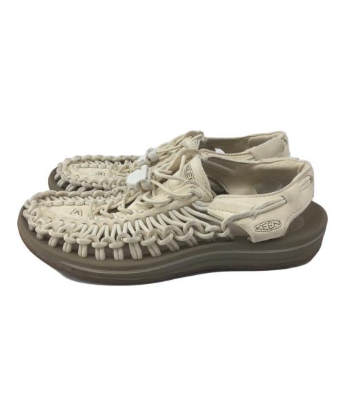 KEEN（キーン）KEEN (キーン) UNEEK White Cap/Cornstalk サイズ:24.5の古着・服飾アイテム