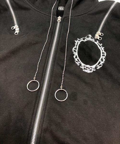 REFLEM（レフレム）REFLEM (レフレム) ジップパーカー ブラック サイズ:Freeの古着・服飾アイテム