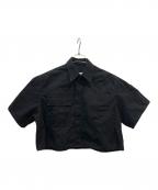 MM6 Maison Margielaエムエムシックスメゾンマルジェラ）の古着「半袖シャツ」｜ブラック