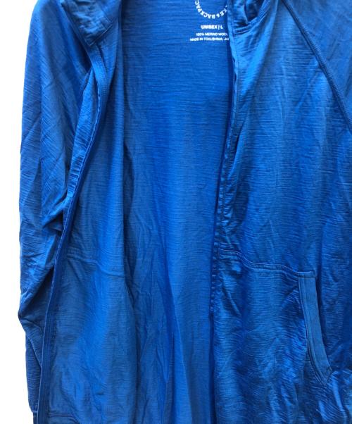 山と道（ヤマトミチ）山と道 (ヤマトミチ) ジップパーカー ブルー サイズ:Ｌの古着・服飾アイテム