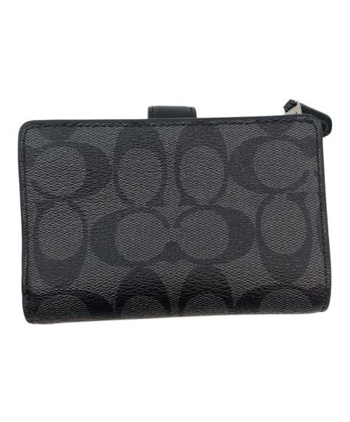 COACH（コーチ）COACH (コーチ) 2つ折り財布 グレー×ブラックの古着・服飾アイテム