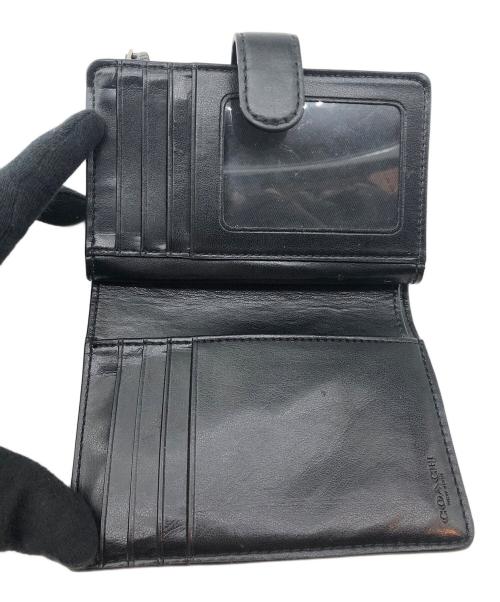 COACH（コーチ）COACH (コーチ) 2つ折り財布 グレー×ブラックの古着・服飾アイテム