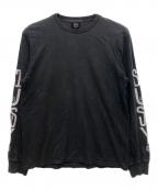 stussyステューシー）の古着「長袖カットソー」｜ブラック