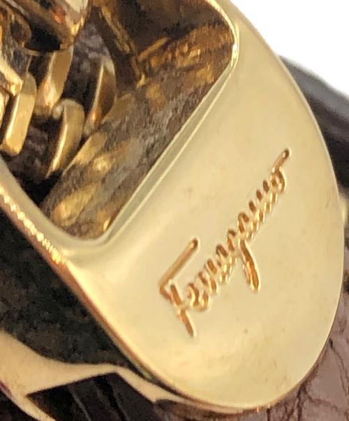 Salvatore Ferragamo（サルヴァトーレ フェラガモ）Salvatore Ferragamo (サルヴァトーレ フェラガモ) ワンショルダーバッグ ガンチーニ ブラウンの古着・服飾アイテム
