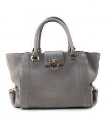 Salvatore Ferragamo（サルヴァトーレ フェラガモ）の古着「ハンドバッグ」｜グレー