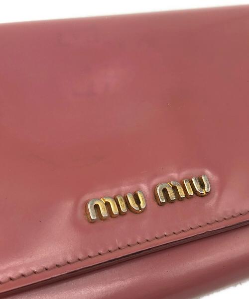 MIU MIU（ミュウミュウ）MIU MIU (ミュウミュウ) 長財布 ピンクの古着・服飾アイテム