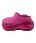 crocs (クロックス) 厚底サンダル ショッキングピンク サイズ:8：6000円