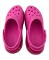 中古・古着 crocs (クロックス) 厚底サンダル ショッキングピンク サイズ:8：6000円