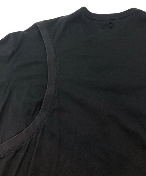 Y-3（ワイスリー）Y-3 (ワイスリー) 半袖カットソー M CH2 LAYERED SS TEE ブラック サイズ:Sの古着・服飾アイテム
