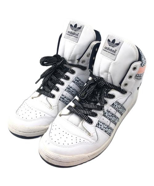 adidas（アディダス）adidas (アディダス) ハイカットスニーカー ホワイト×ブラック サイズ:25cmの古着・服飾アイテム
