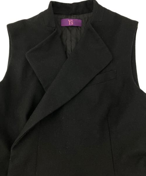 Y's（ワイズ）Y's (ワイズ) ウールロングジレ ブラック サイズ:2の古着・服飾アイテム