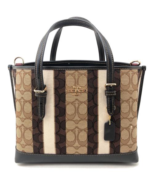 COACH（コーチ）COACH (コーチ) ハンドバッグ ブラウン×ベージュの古着・服飾アイテム