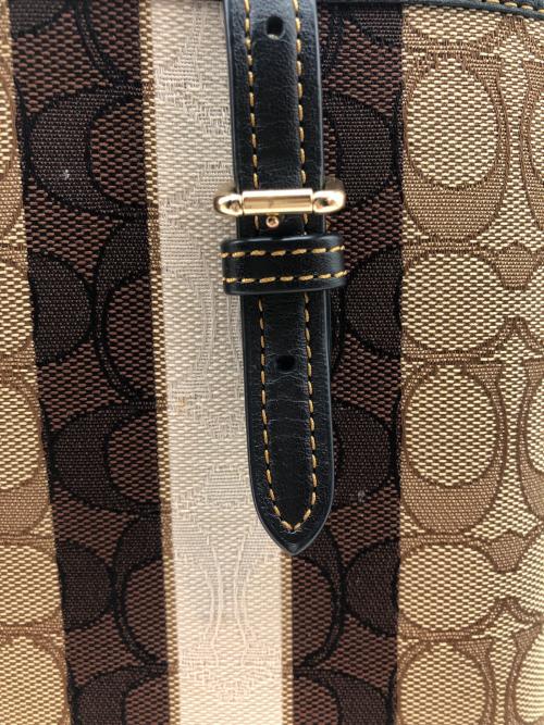 COACH（コーチ）COACH (コーチ) ハンドバッグ ブラウン×ベージュの古着・服飾アイテム