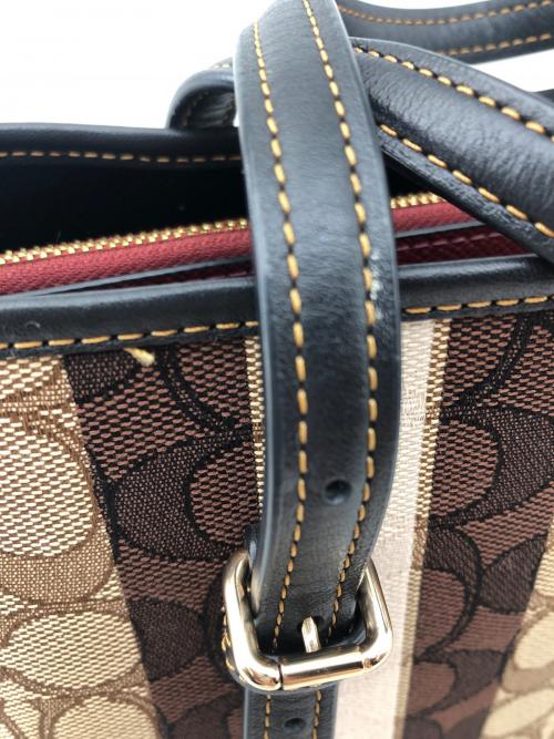 COACH（コーチ）COACH (コーチ) ハンドバッグ ブラウン×ベージュの古着・服飾アイテム