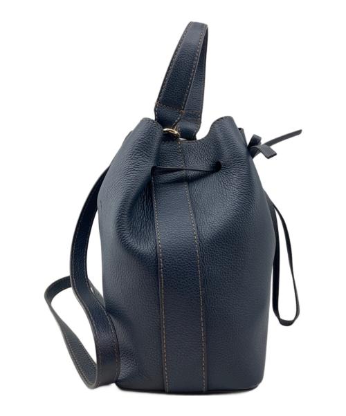 FURLA（フルラ）FURLA (フルラ) 巾着ショルダーバッグ ネイビーの古着・服飾アイテム